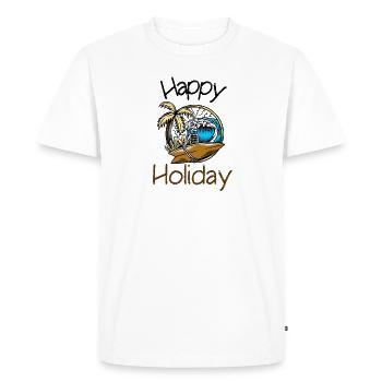 Vacanciers Surf d’été en vacances Amateurs de sports nautiques - T-shirt Premium bio Homme - blanc - Devant - Nico (187cm)