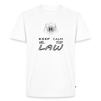 Law Study Law Student Lawyer Gift Idea - Men's Premium Organic T-Shirt - white - Front - Nico (187cm)