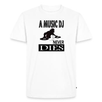 Musique Dj Play Musique Écoutez Music Gift Idea - T-shirt Premium bio Homme - blanc - Devant - Nico (187cm)