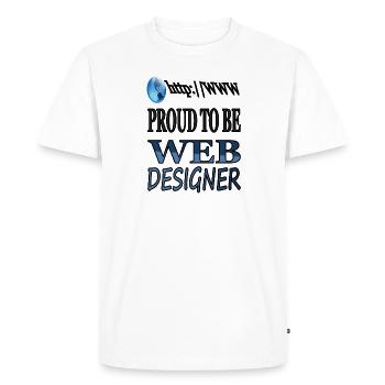 I'm a web designer, internet, web developer - Men's Premium Organic T-Shirt - white - Front - Nico (187cm)