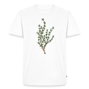 thyme - Men's Premium Organic T-Shirt - white - Front - Nico (187cm)