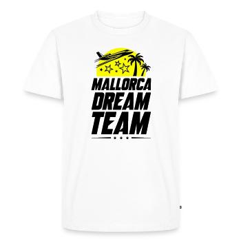 Mallorca Dream Team - Men's Premium Organic T-Shirt - white - Front - Nico (187cm)