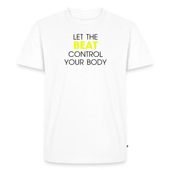 Beat Control - Men's Premium Organic T-Shirt - white - Front - Nico (187cm)