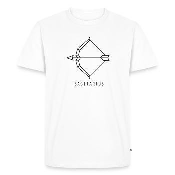 Sagitaire - T-shirt Premium bio Homme - blanc - Devant - Nico (187cm)