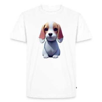 Basset Hound Dog - Basset Hound - T-shirt Premium bio Homme - blanc - Devant - Nico (187cm)