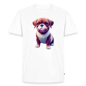 Dogue de Bordeaux chien - Dogue de Bordeaux - T-shirt Premium bio Homme - blanc - Devant - Nico (187cm)