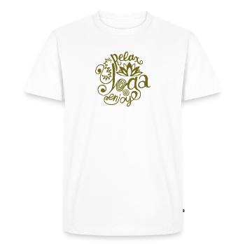 Yoga Relax Tshirt and enjoy the yoga exercises - Men's Premium Organic T-Shirt - white - Front - Nico (187cm)