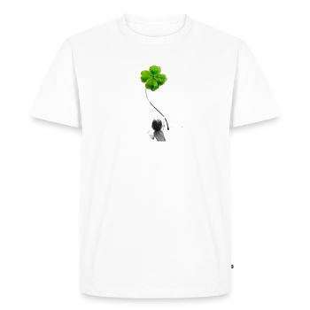 Idée cadeau Clover - T-shirt Premium bio Homme - blanc - Devant - Nico (187cm)