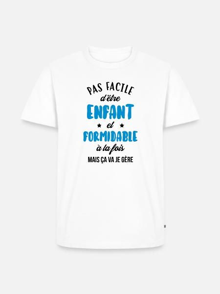 adolescent / enfant / ado / adolescente - T-shirt Premium bio Homme - blanc