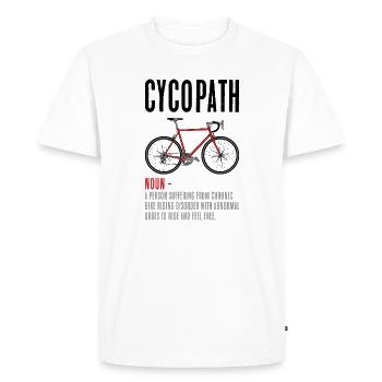 Crimson Line Vélo Art - T-shirt Premium bio Homme - blanc - Devant - Nico (187cm)