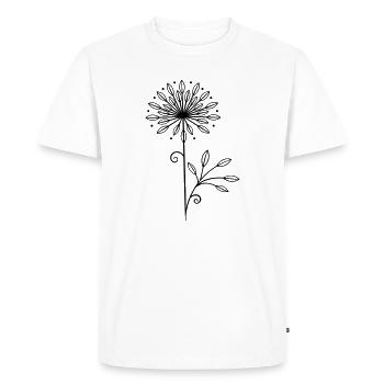 Pissenlit Pissenlit Spring Sticker - T-shirt Premium bio Homme - blanc - Devant - Nico (187cm)