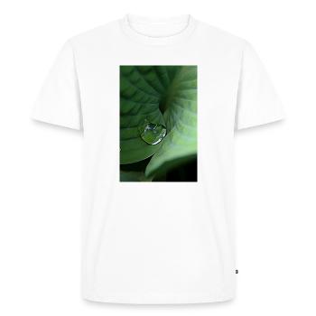 Rosée tropicale verte feuillue - T-shirt Premium bio Homme - blanc - Devant - Nico (187cm)