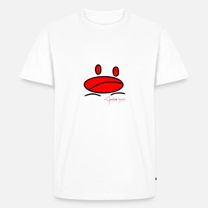 Froschmini - Ranunculus Oophagus - Männer Premium Bio T-Shirt - Weiß