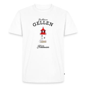 Hiddensee, Lighthouse Gellen, Poster - Men's Premium Organic T-Shirt - white - Front - Nico (187cm)