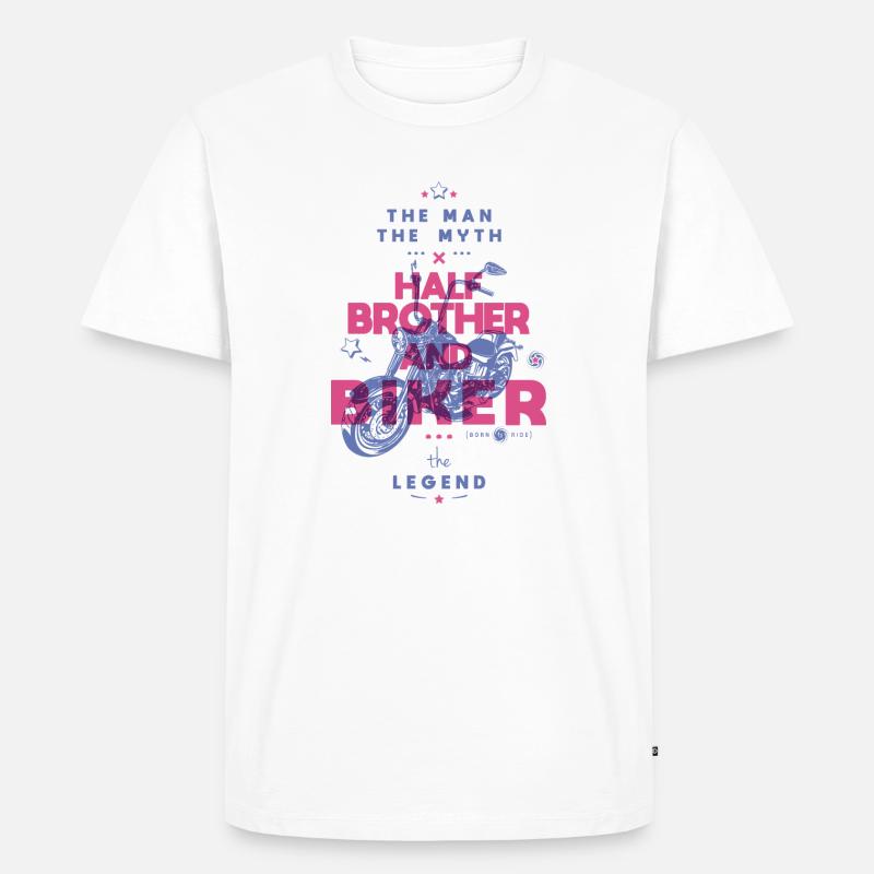 Mythisches Rad der Legende - Männer Premium Bio T-Shirt - Weiß