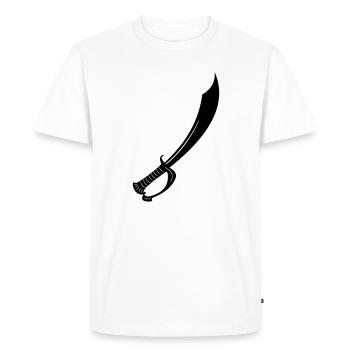 Épée - T-shirt Premium bio Homme - blanc - Devant - Nico (187cm)