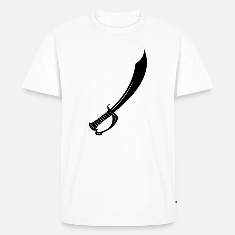 Schwert - Männer Premium Bio T-Shirt - Weiß