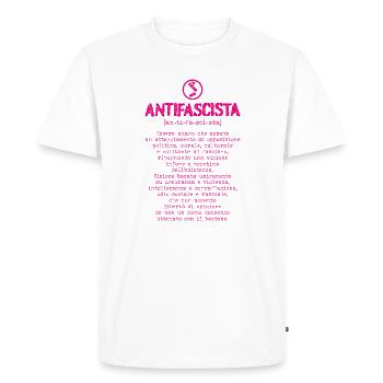 Définition antifasciste - T-shirt Premium bio Homme - blanc - Devant - Nico (187cm)