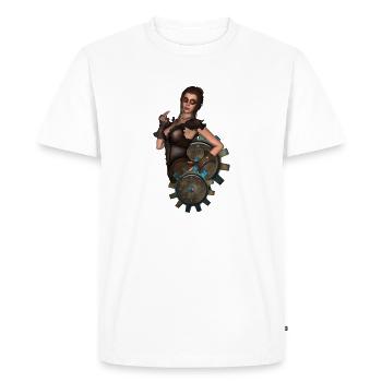 The Lady of Steampunk - Men's Premium Organic T-Shirt - white - Front - Nico (187cm)