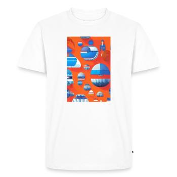 Art abstrait - T-shirt Premium bio Homme - blanc - Devant - Nico (187cm)