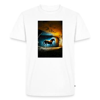 Cheval préhistorique 01 - T-shirt Premium bio Homme - blanc - Devant - Nico (187cm)