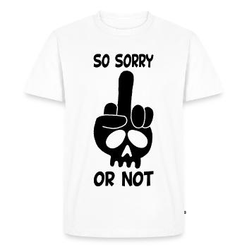 Crâne noir impoli - T-shirt Premium bio Homme - blanc - Devant - Nico (187cm)