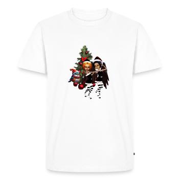 Danser pour Noël. - T-shirt Premium bio Homme - blanc - Devant - Nico (187cm)