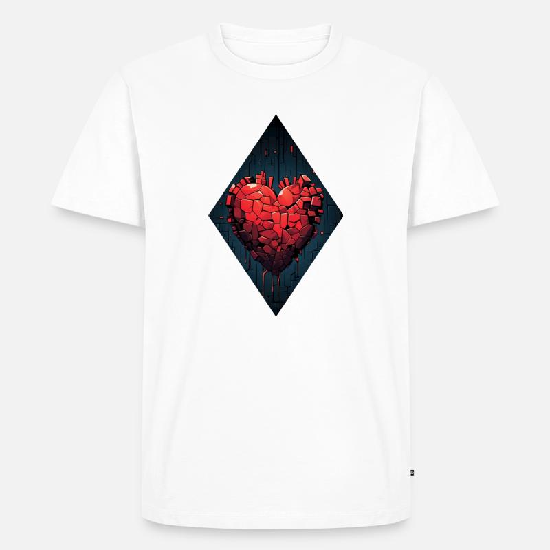 Wiedergeburt eines Herzens - Männer Premium Bio T-Shirt - Weiß