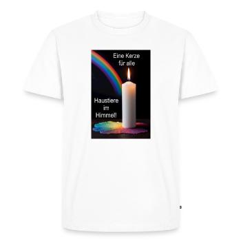 A candle for all pets in heaven - Men's Premium Organic T-Shirt - white - Front - Nico (187cm)