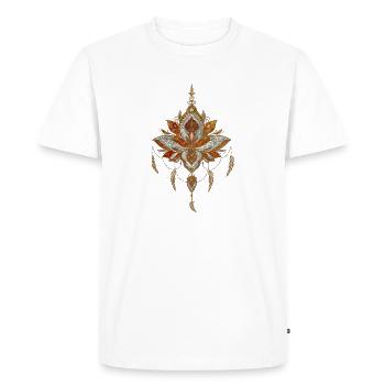 L’élégance de la fleur de lotus - T-shirt Premium bio Homme - blanc - Devant - Nico (187cm)
