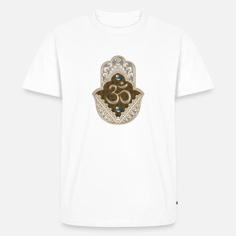 Das elegante Ohm-Zeichen. - Männer Premium Bio T-Shirt - Weiß