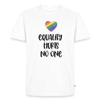 LGBT Pride Month - Equality Hurts No One - Men's Premium Organic T-Shirt - white - Front - Nico (187cm)
