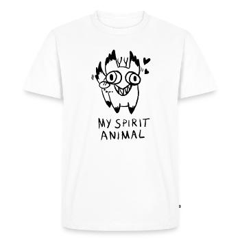 de chat maudit Animal Noir - T-shirt Premium bio Homme - blanc - Devant - Nico (187cm)