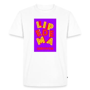 Survivant du lipœdème - T-shirt Premium bio Homme - blanc - Devant - Nico (187cm)