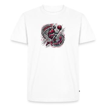 Basket-ball - T-shirt Premium bio Homme - blanc - Devant - Nico (187cm)