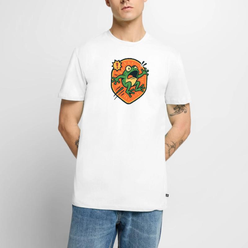 Panikfrosch-Abzeichen Männer Premium Bio T-Shirt
