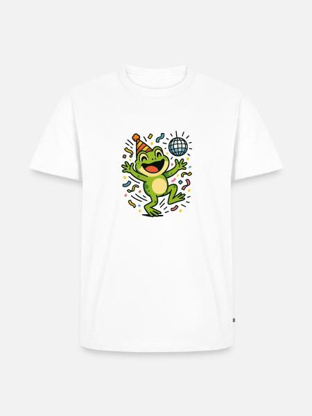 Party Frog - Men's Premium Organic T-Shirt - white