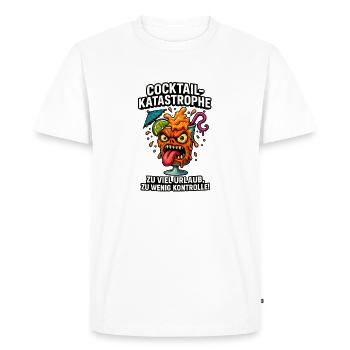 Cocktail disaster - Men's Premium Organic T-Shirt - white - Front - Nico (187cm)