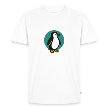 Pingouin - T-shirt Premium bio Homme - blanc - Devant - Nico (187cm)
