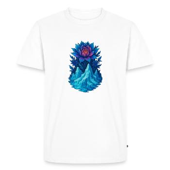 Floraison glaciaire - T-shirt Premium bio Homme - blanc - Devant - Nico (187cm)