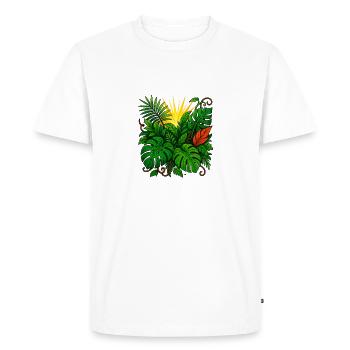Rayon de soleil Explosion de jungle - T-shirt Premium bio Homme - blanc - Devant - Nico (187cm)