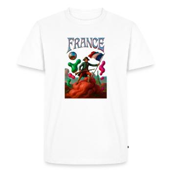 French heroes in a dreamlike revolution - Men's Premium Organic T-Shirt - white - Front - Nico (187cm)