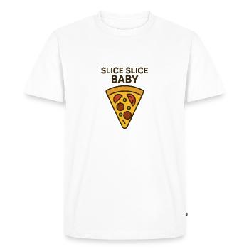 Slice Slice Baby Conception Motivante - T-shirt Premium bio Homme - blanc - Devant - Nico (187cm)