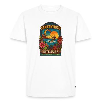 SANTANTIOCO_KITE_SURF - Men's Premium Organic T-Shirt - white - Front - Nico (187cm)
