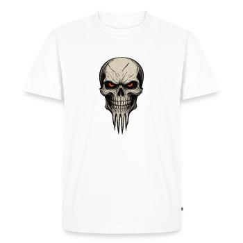 Zombie Skull Nightmare - Men's Premium Organic T-Shirt - white - Front - Nico (187cm)