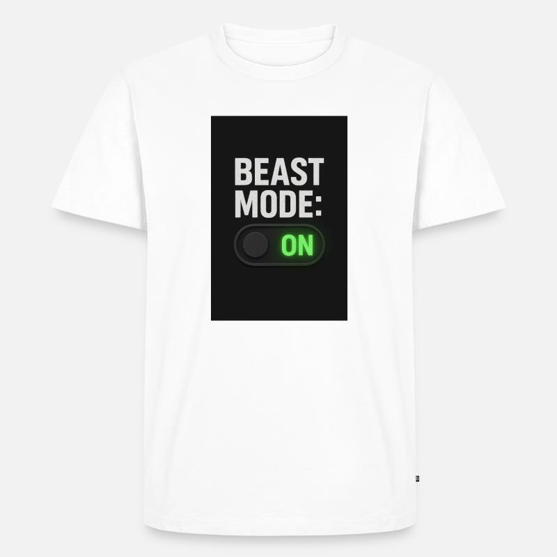 Beast Mod einschalten Schalter Design - Männer Premium Bio T-Shirt - Weiß