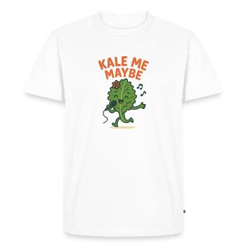 Chauve ludique avec musique et microphone - T-shirt Premium bio Homme - blanc - Devant - Nico (187cm)