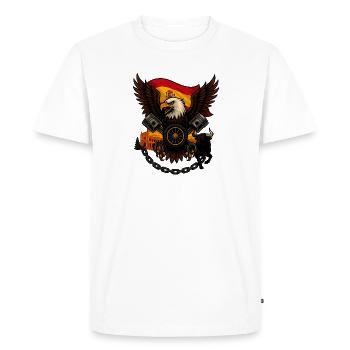Eagle Rider – Strong Biker Spirit - T-shirt Premium bio Homme - blanc - Devant - Nico (187cm)