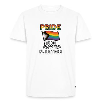 Colorful Pride Flag Design with Humor - Men's Premium Organic T-Shirt - white - Front - Nico (187cm)
