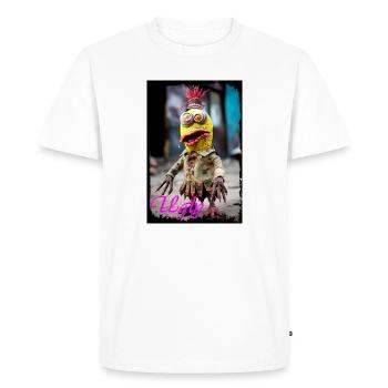 Expressive Trash Character Doll Illustration - Men's Premium Organic T-Shirt - white - Front - Nico (187cm)